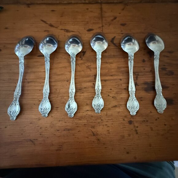 Rogers Stanley Roberts SRB199 Stainless Steel Teaspoon Set Of 6 Floral Pattern - Picture 2 of 2
